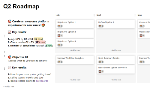 Free Online Kanban Board Example for Kanban Value Streams and Flight level 2 in ProdGoal